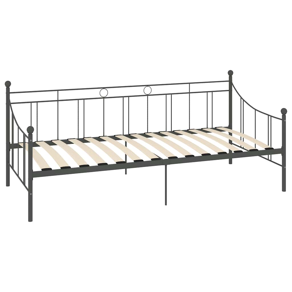 Vidaxl slaapbank metaal grijs 90x200 cm