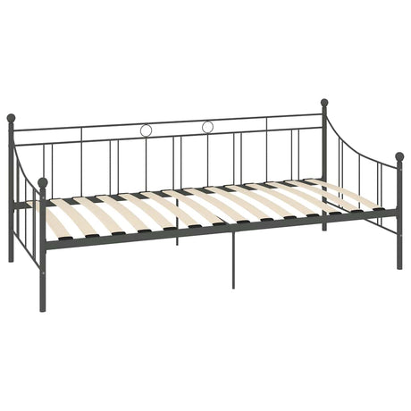 Vidaxl slaapbank metaal grijs 90x200 cm