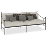 Vidaxl slaapbank metaal grijs 90x200 cm