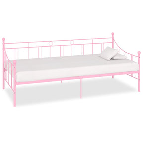 Vidaxl slaapbank metaal roze 90x200 cm