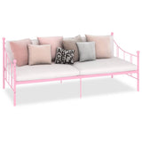 Vidaxl slaapbank metaal roze 90x200 cm