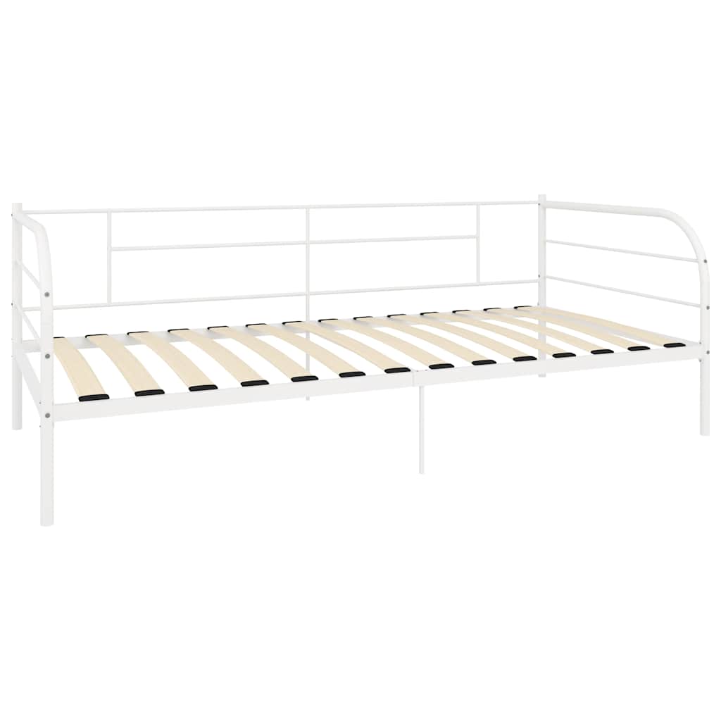 Vidaxl bedbank metaal wit 90x200 cm