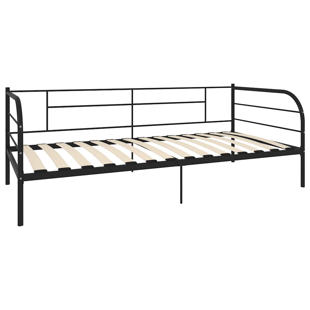 Vidaxl bedbank metaal zwart 90x200 cm
