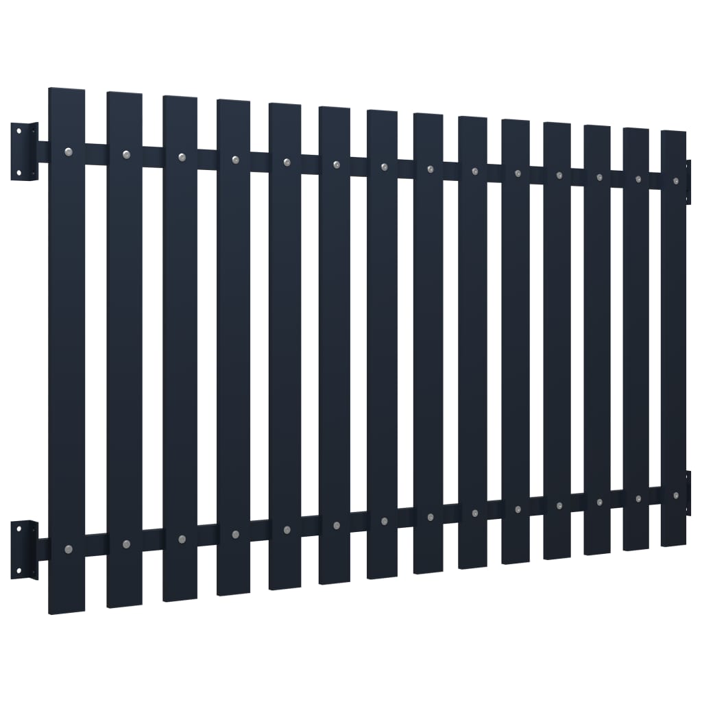 Vidaxl fence panel 170.5x75 cm powder -coated steel anthracite