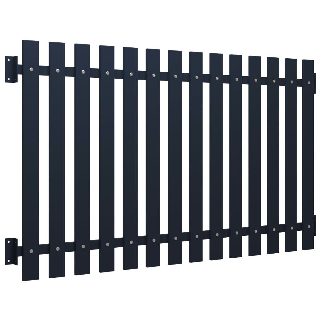 Vidaxl fence panel 170.5x150 cm powder -coated steel anthracite