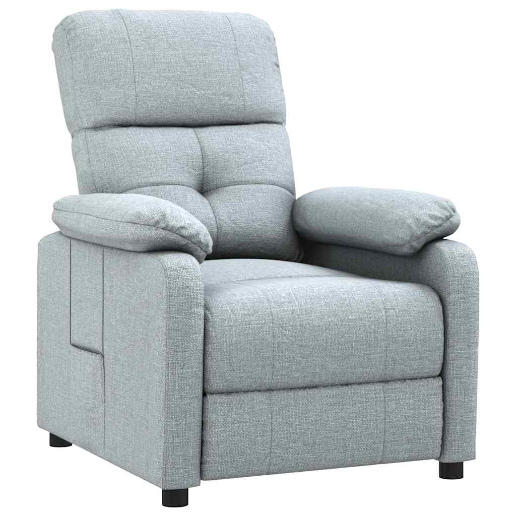Vidaxl fauteuil verstelbaar stof lichtgrijs