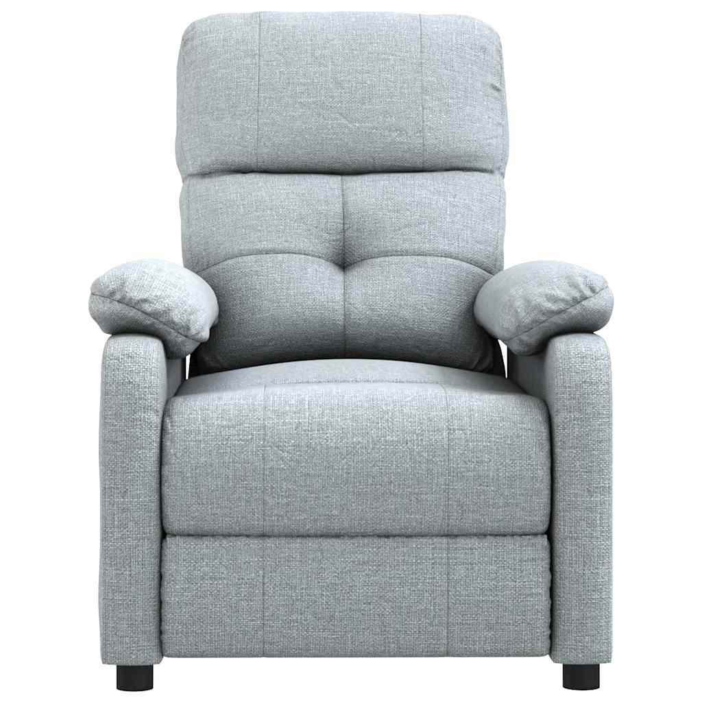 Vidaxl fauteuil verstelbaar stof lichtgrijs