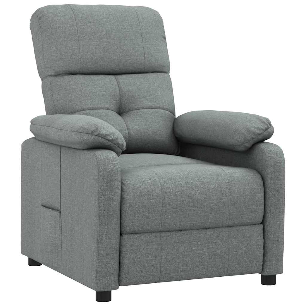 Vidaxl fauteuil verstelbaar stof donkergrijs