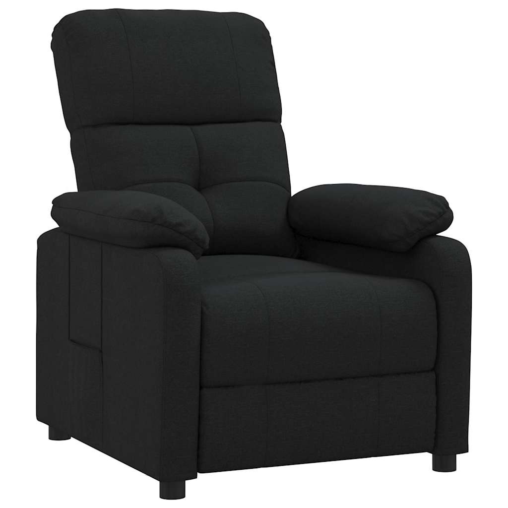 Vidaxl fauteuil verstelbaar stof zwart