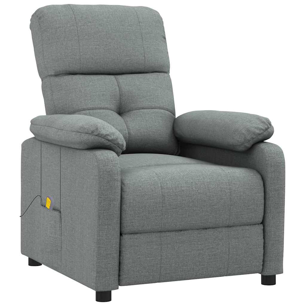 Vidaxl massagestoel stof donkergrijs