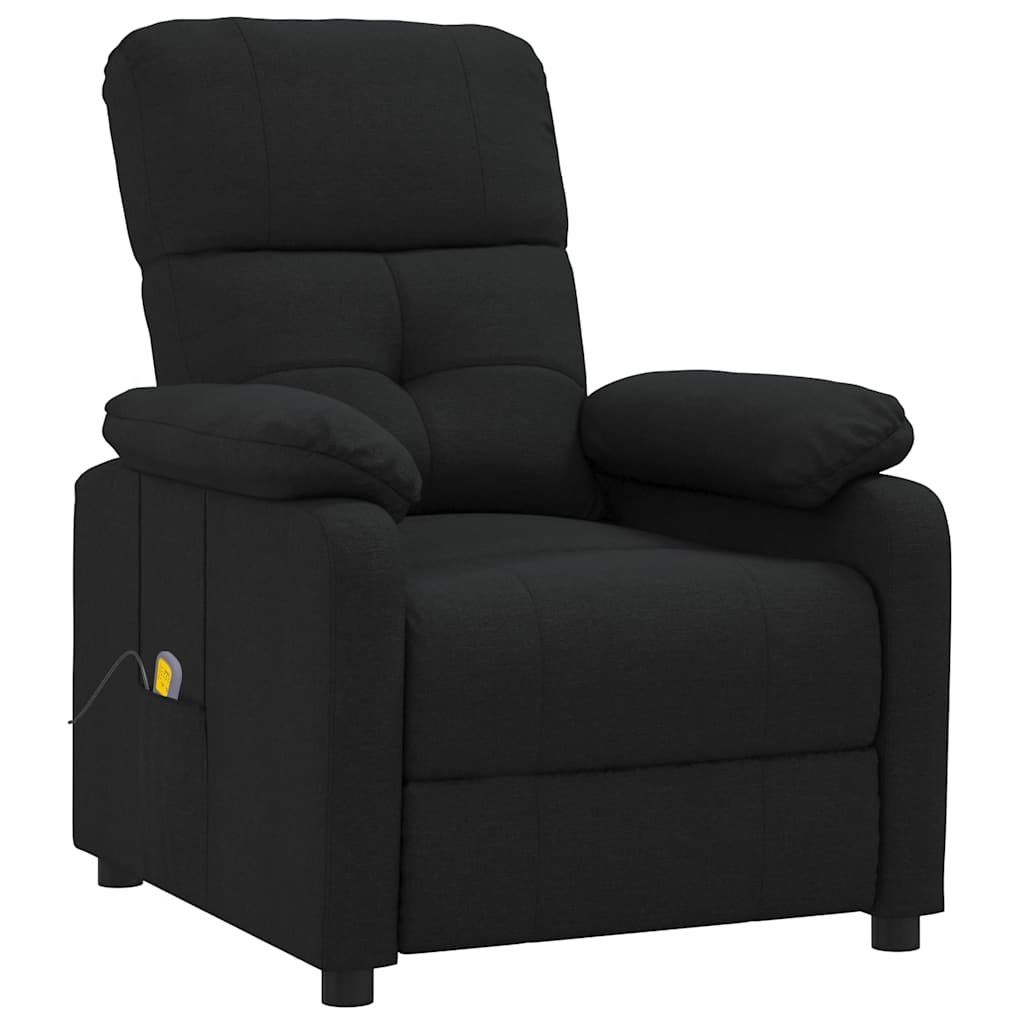 Vidaxl massagestoel stof zwart