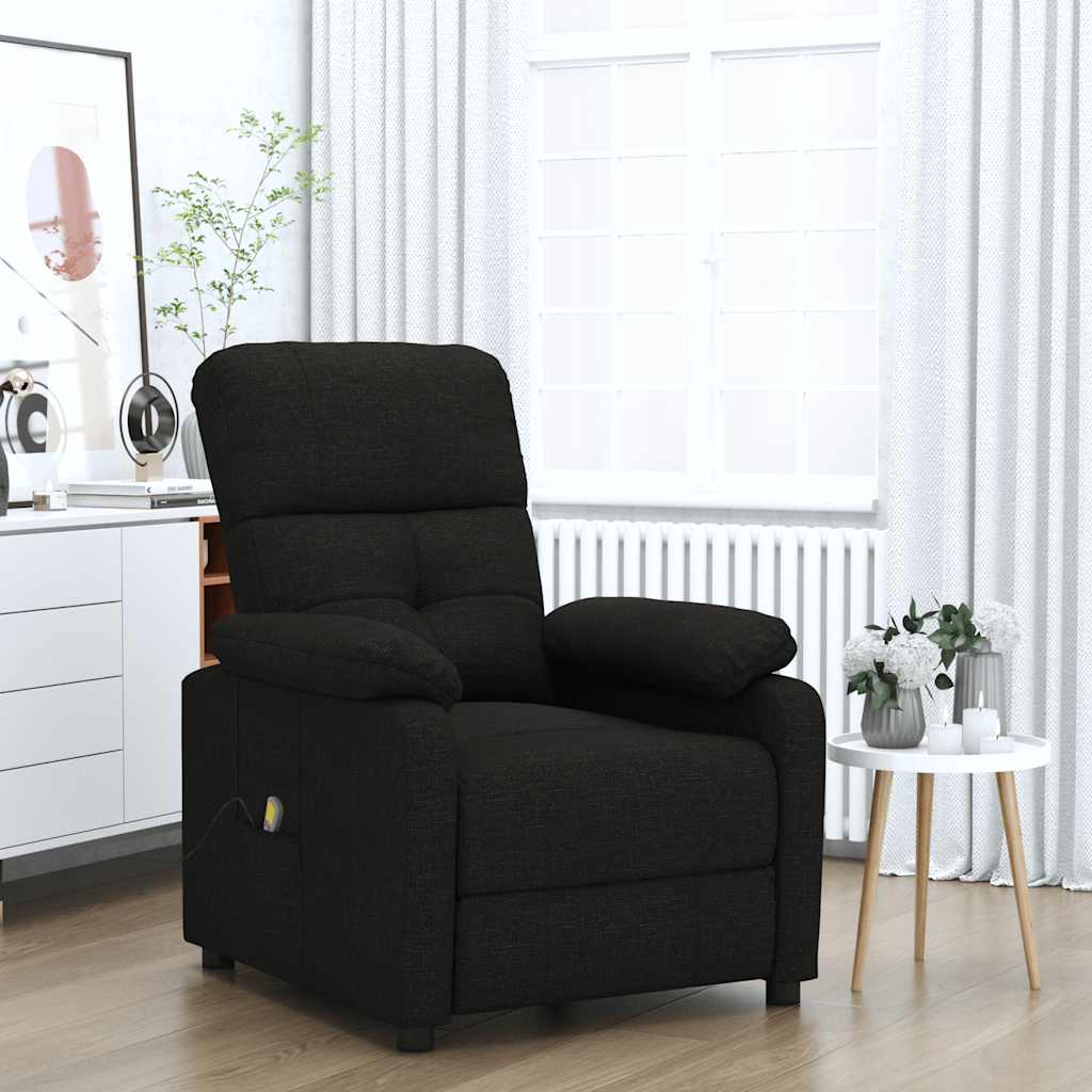 Vidaxl massagestoel stof zwart
