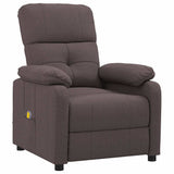 Vidaxl massagestoel stof donkerbruin