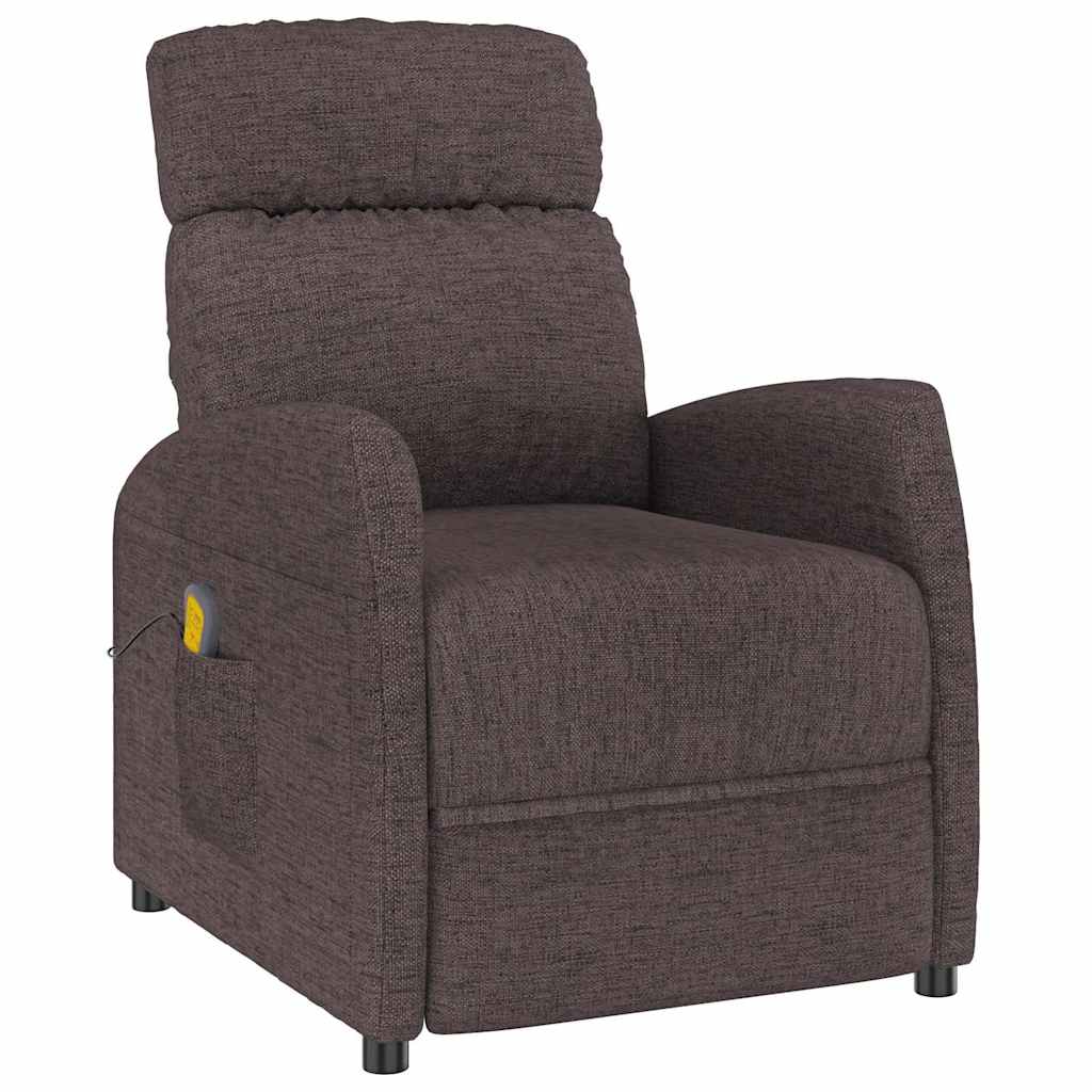 Vidaxl massagestoel stof donkerbruin