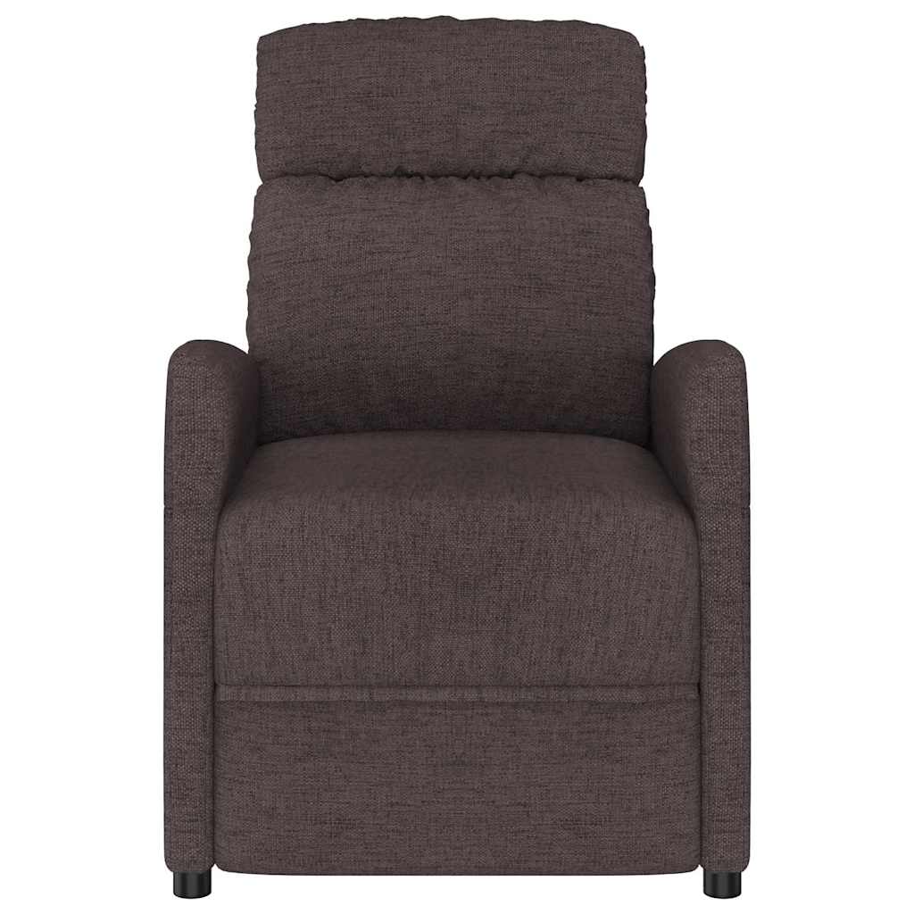Vidaxl massagestoel stof donkerbruin