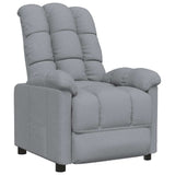 Vidaxl fauteuil verstelbaar stof lichtgrijs