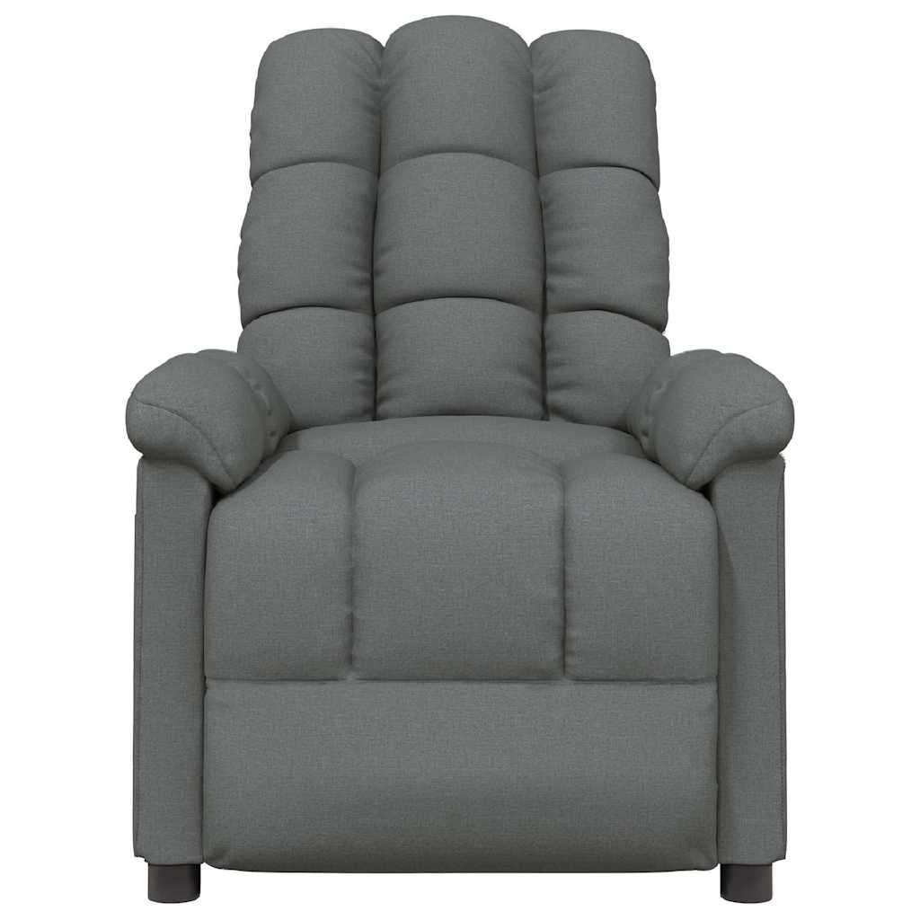 Vidaxl fauteuil verstelbaar stof donkergrijs