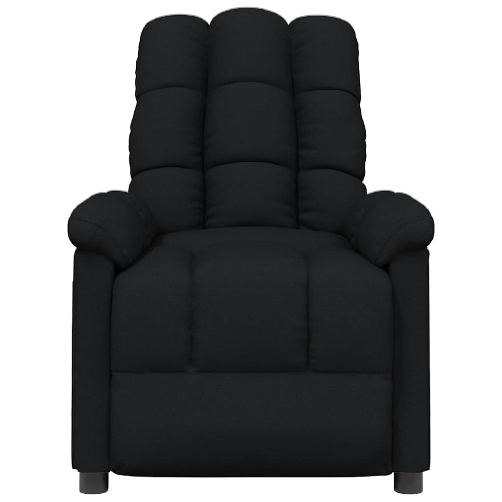 Vidaxl fauteuil verstelbaar stof zwart