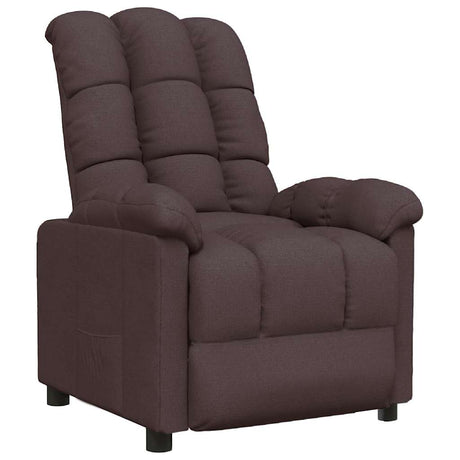 Vidaxl fauteuil verstelbaar stof donkerbruin