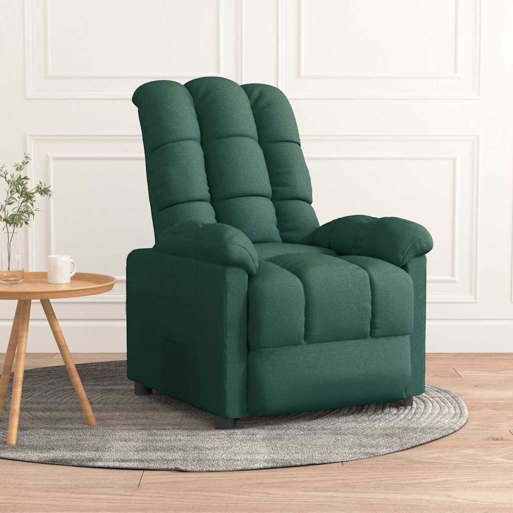 Vidaxl fauteuil verstelbaar stof donkergroen