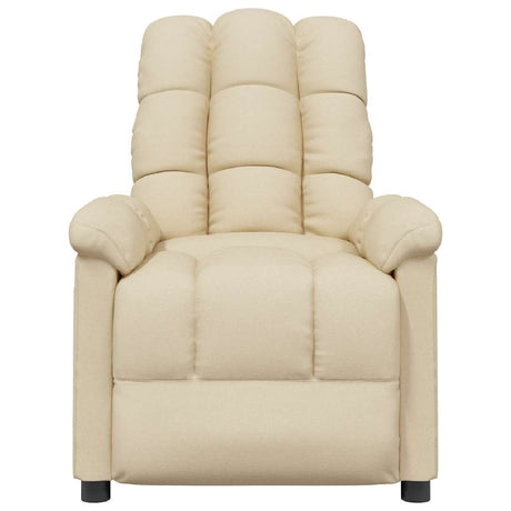 Vidaxl massagestoel stof crèmekleurig