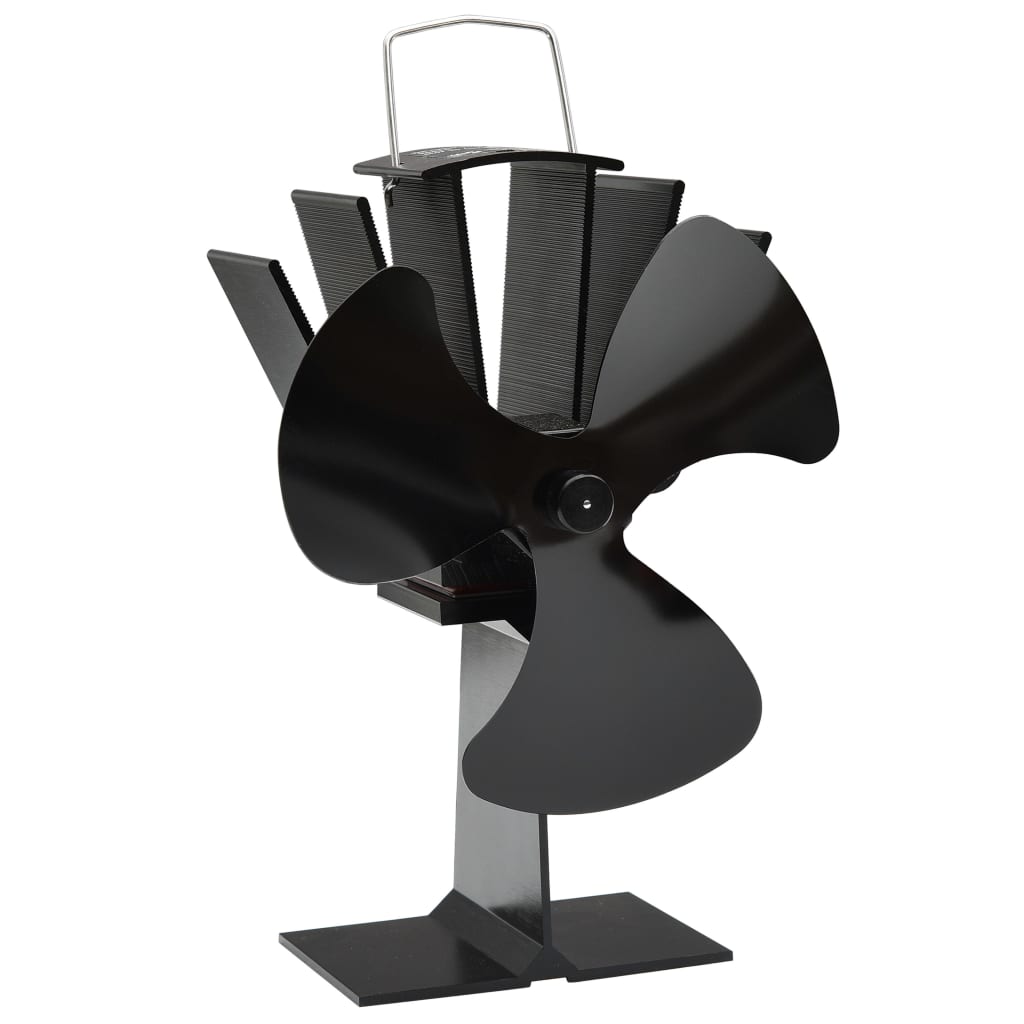 Vidaxl Stove Fan con 3 pinne nere