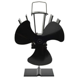 Vidaxl kachelventilator met 3 vinnen zwart
