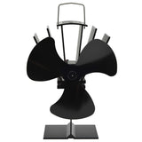 Vidaxl Stove Fan con 3 pinne nere