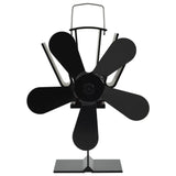 Vidaxl Stove Fan con 5 pinne nere