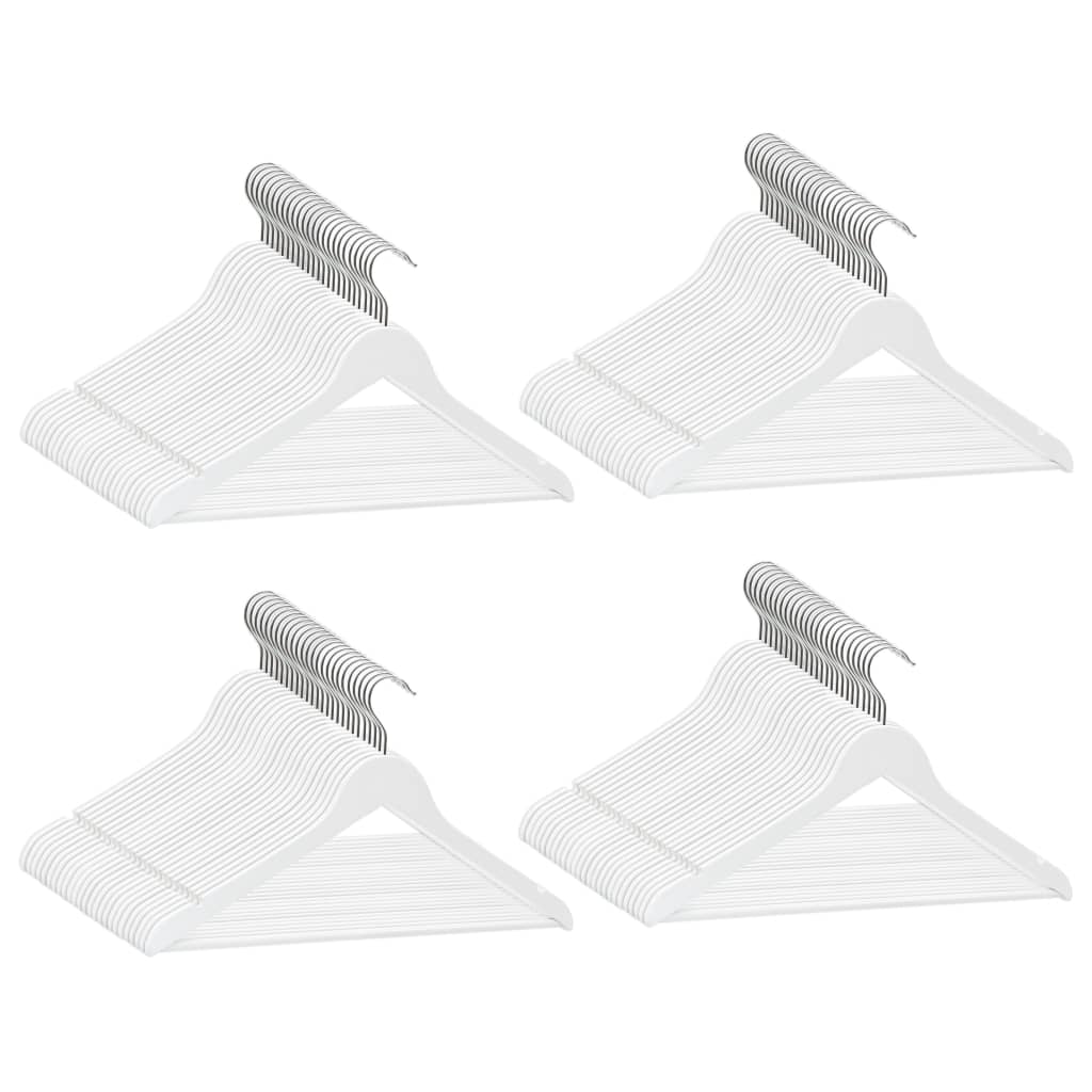 Vidaxl 100-piece clothing hanger set Anti-slip Hardwood White