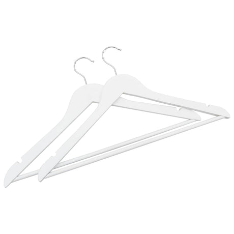 Vidaxl 100-delige kledinghangerset anti-slip hardhout wit