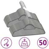 VIDAXL 50-teiliger Kleidungsschalter Set Anti-Slip-Samtgrau