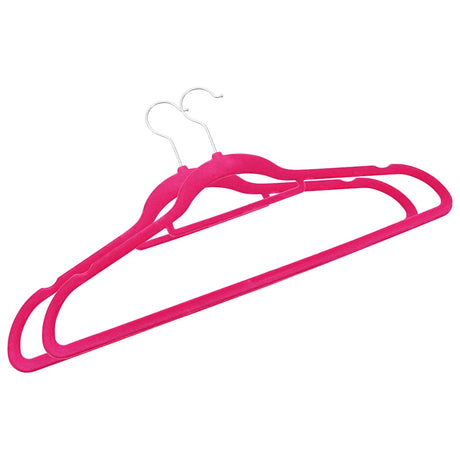 Vidaxl 20-delige kledinghangerset anti-slip fluweel roze
