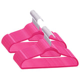 Vidaxl 50-piece clothing hanger set Anti-slip velvet pink