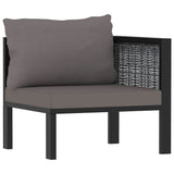 Vidaxl hoekbank sectioneel met linkerarmleuning poly rattan antraciet