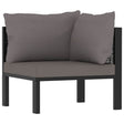 Vidaxl hoekbank sectioneel met linkerarmleuning poly rattan antraciet