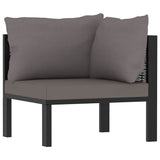 Vidaxl hoekbank sectioneel met linkerarmleuning poly rattan antraciet