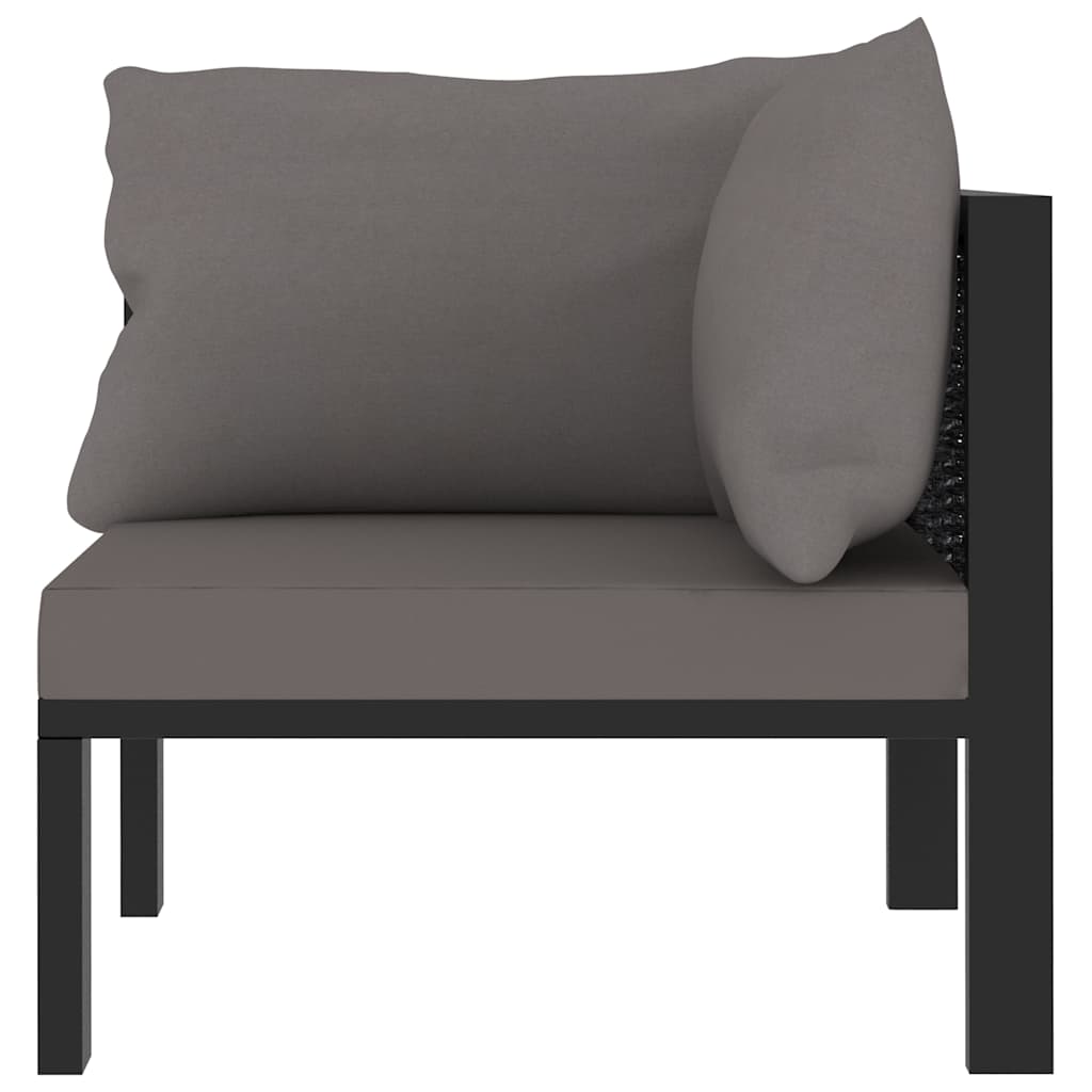 Vidaxl hoekbank sectioneel met linkerarmleuning poly rattan antraciet