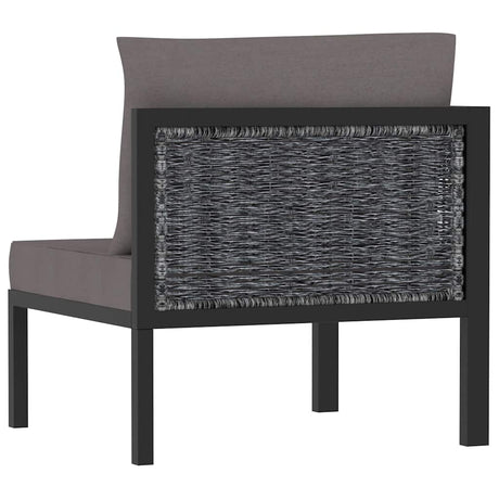 Vidaxl hoekbank sectioneel met rechterarmleuning poly rattan antraciet