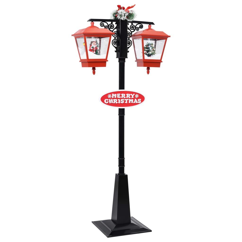 Vidaxl Straat Lampa s Santa Claus 81x40x188 cm PVC Black and Red