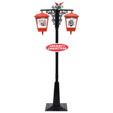 Vidaxl Straat Lamp with Santa Claus 81x40x188 cm PVC svart og rødt