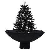 Vidaxl kerstboom sneeuwend met paraplubasis 75 cm pvc zwart