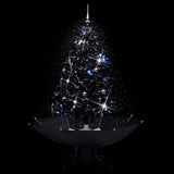 Vidaxl kerstboom sneeuwend met paraplubasis 140 cm pvc zwart