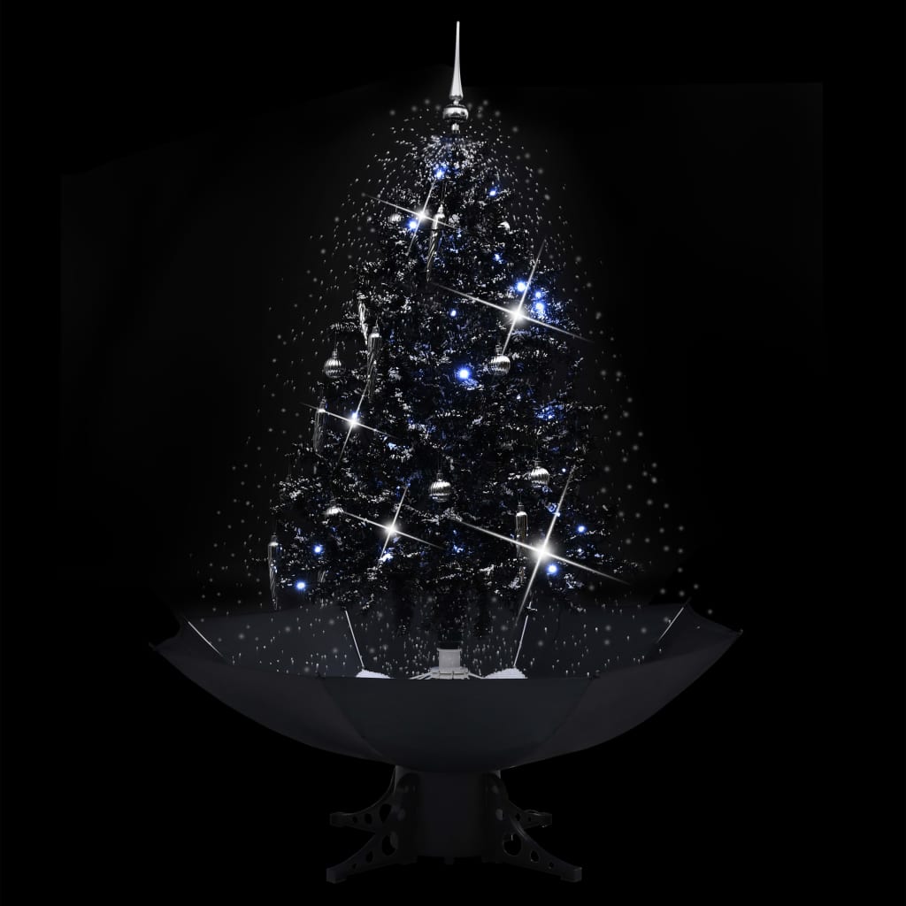 Vidaxl Christmas tree Snowing with umbrellasis 140 cm PVC Black