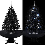 Vidaxl Christmas tree Snowing with umbrellasis 140 cm PVC Black