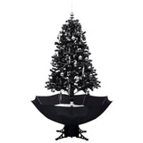 Vidaxl Albero di Natale Snowing con ombrelloni 170 cm PVC nero