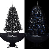 Vidaxl Albero di Natale Snowing con ombrelloni 170 cm PVC nero