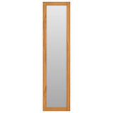 Vidaxl wandspiegel met schappen 30x30x120 cm massief teakhout