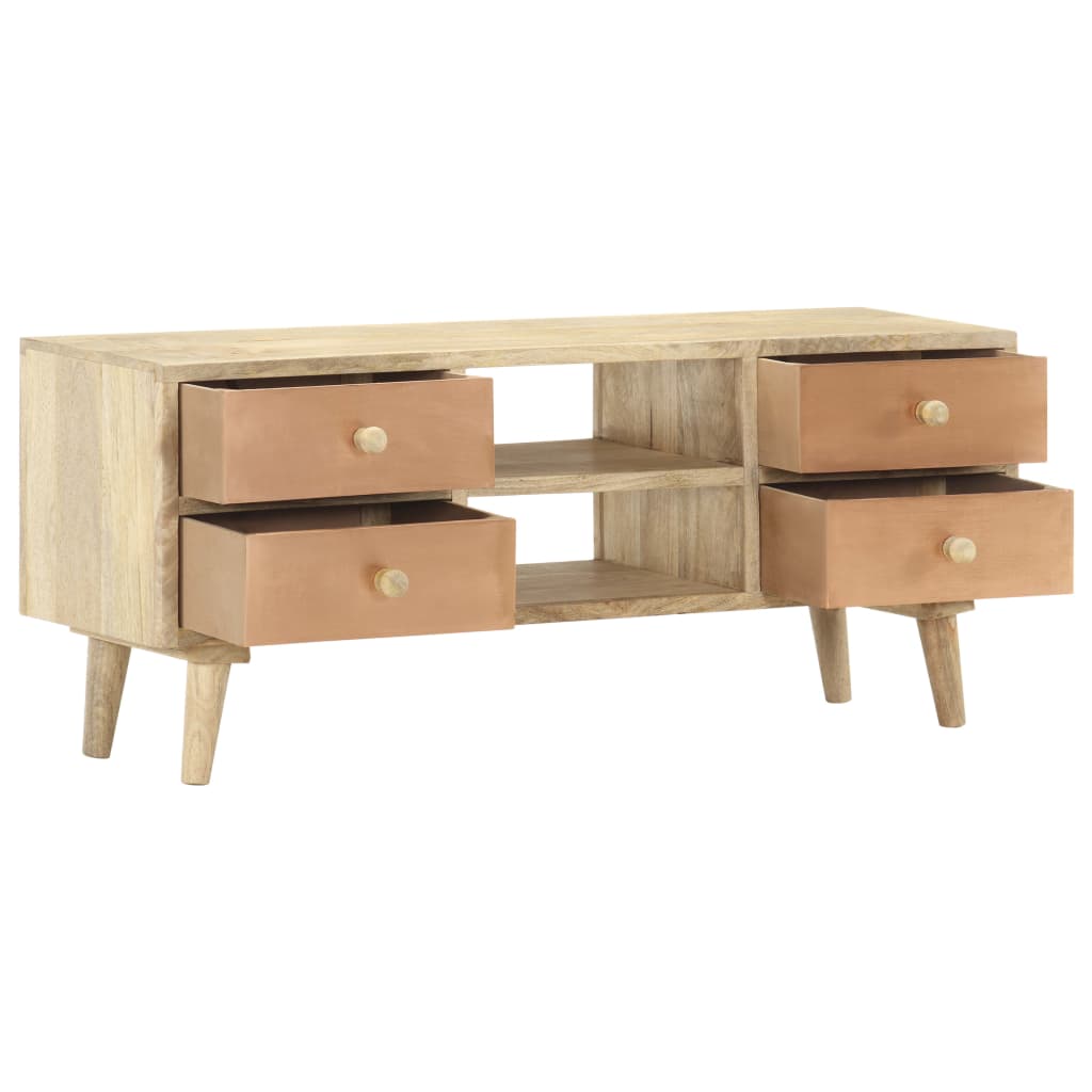 Vidaxl tv-meubel 110x30x45 cm massief mangohout