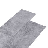 Planches de plancher vidaxl auto-adhésive 5,02 m² 2 mm de ciment PVC gris